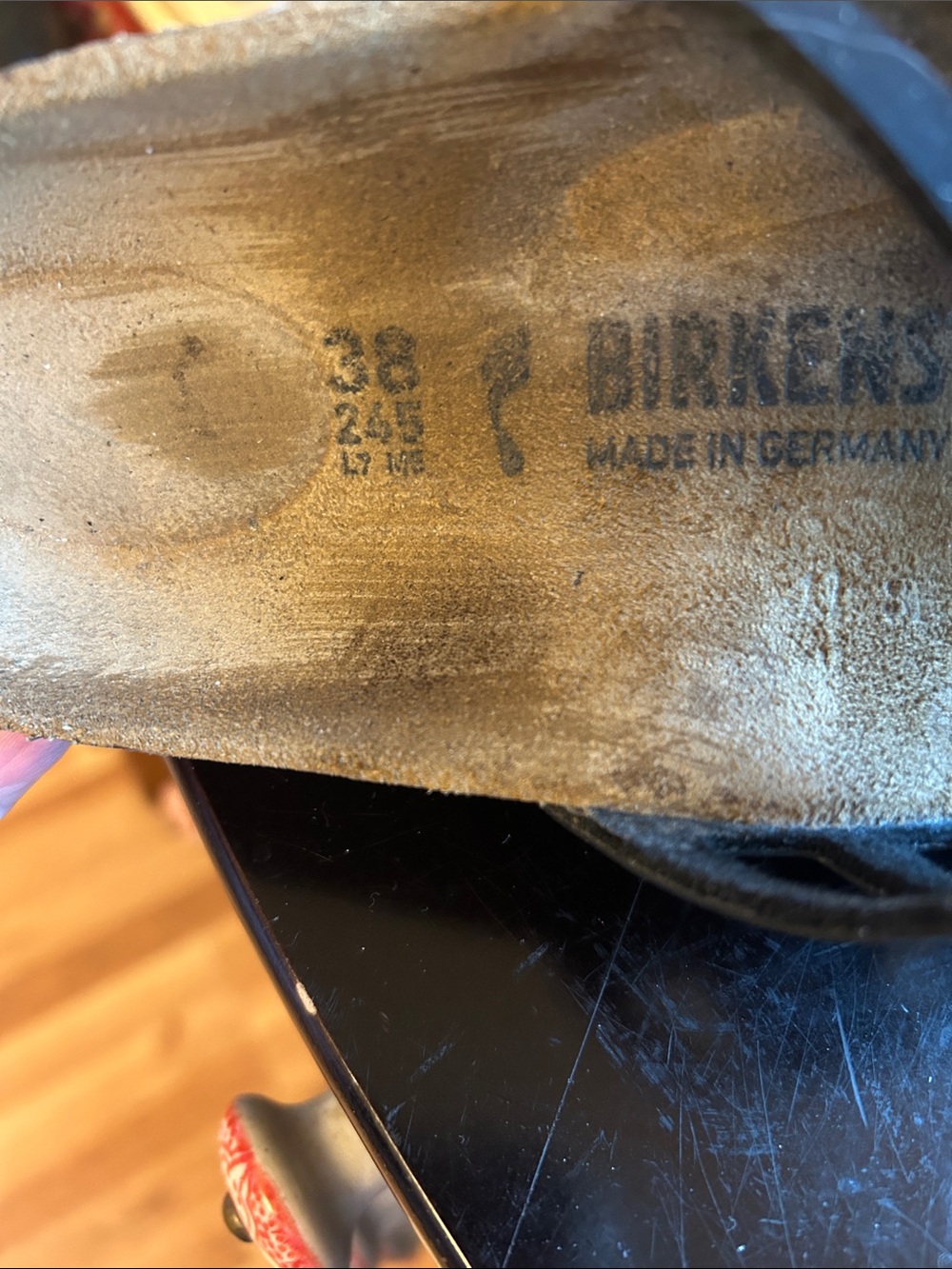 Birkenstock Granada black slip on sandals size 38 - Picture 4 of 4